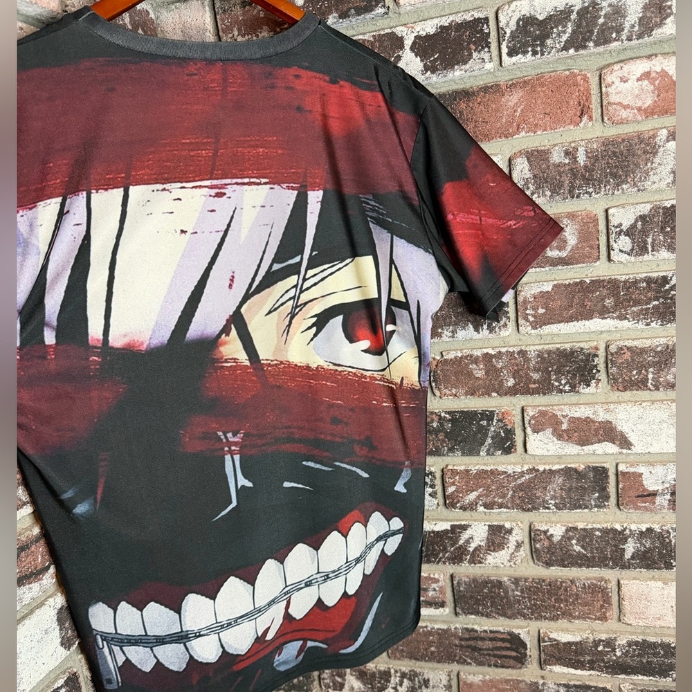 Ken Keneki Tokyo Ghoul Anime Polyester Short Sleeve Tshirt